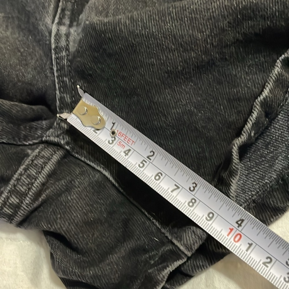 MNG | Mango | Talla |Black | Denim | Cotton | High-Waisted | Jean Short | Size 6 - Picture 12 of 13